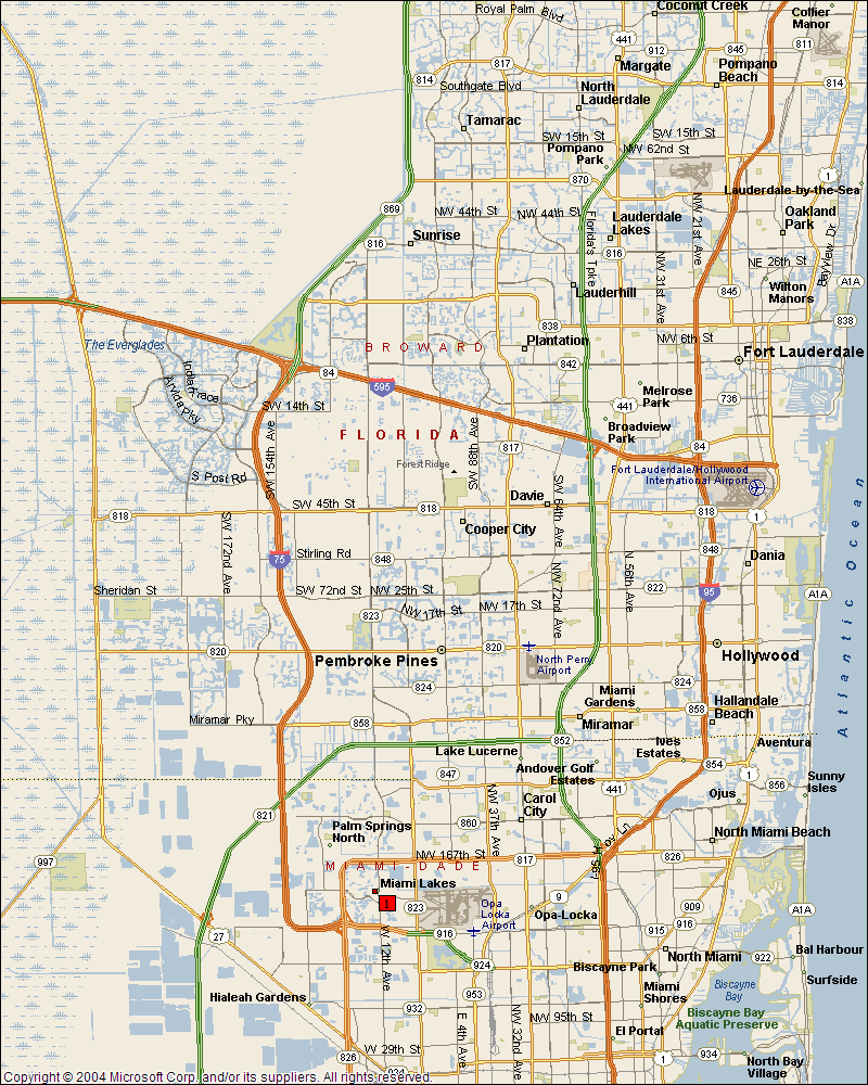 Miami Lakes Map 1