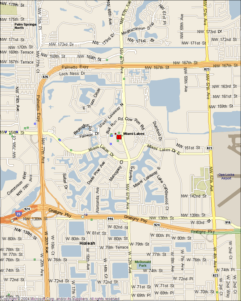 Miami Lakes Map 3